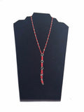 Necklace Coral and silver